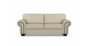 Ledger 2.5 Division Fabric Couch, Pebble