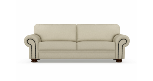 Ledger 3 Division Fabric Couch, Pebble