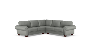 Ledger 2 Piece Corner Lounge Suite, Fabric Sterling
