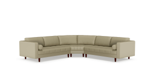 Madden 3 Piece Leather Lounge Suite Corner, Taupe