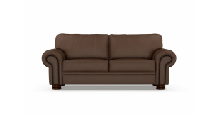 Ledger 2.5 Division Leather Couch, Spice