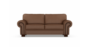 Ledger 2.5 Division Leather Couch, Butterscotch
