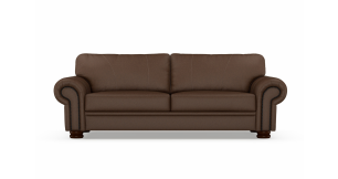 Ledger 3 Division Leather Couch, Spice