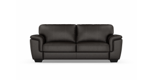 Cooper 3 Division Leather Couch, Brown