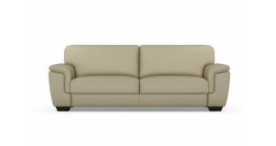 Cooper 3 Division Leather Couch, Taupe