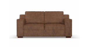 Presley 2.5 Division Leather Couch, Butterscotch