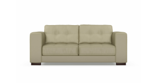 Cassidy 2.5 Division Leather Couch, Taupe