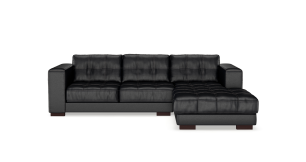 Cassidy 2 Piece Leather Daybed, Black