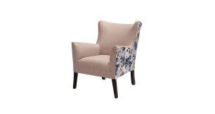 Amazon Occasional Chair, Floral Blue and Beige