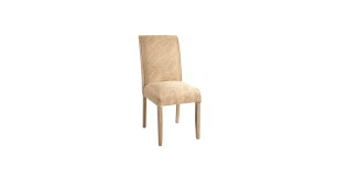 Cairo Chair in Fabric Leaf Design, Beige