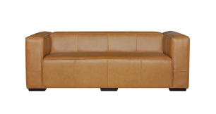 Floyd 3 Division Full Leather Couch, Tan