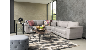 Lexi 4 Piece Corner Lounge Suite in Fabric, Grey