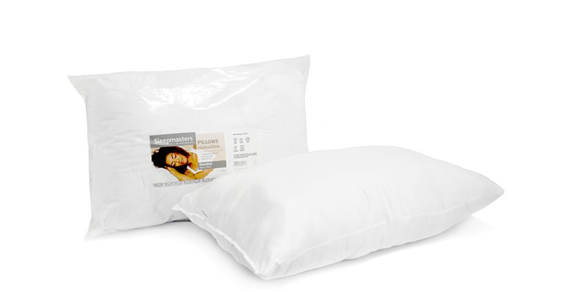 Sleepmasters 2 Pack Hollowfibre Pillows 45x70cm