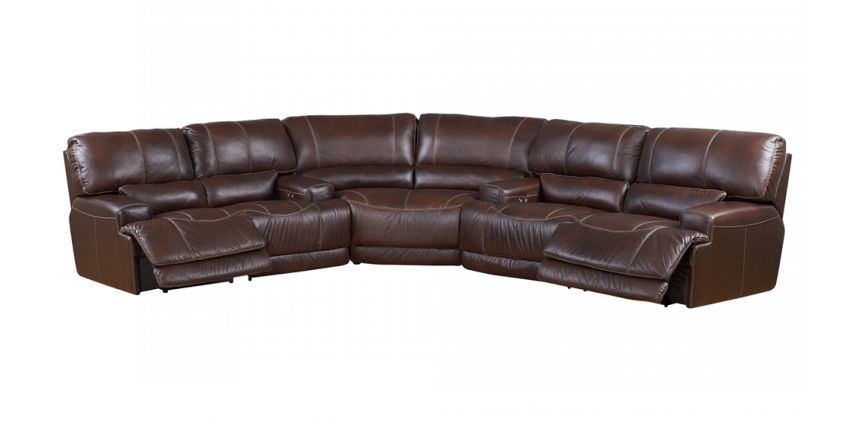 Madrid 3 Piece Corner Lounge Suite In, Madrid 2 Piece Leather Sectional