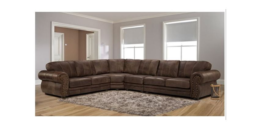Tisha 4pce Corner Lounge Suite In Full, Leather Corner Lounge Sofa Bed