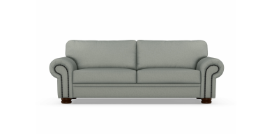 Ledger 3 Division Fabric Couch, Sterling