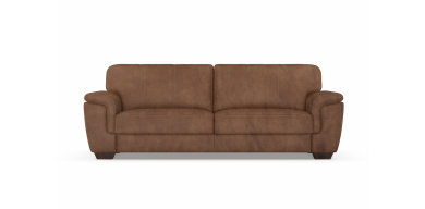 Cooper 3 Division Leather Couch, Spice