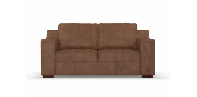 Presley 2.5 Division Leather Couch, Butterscotch