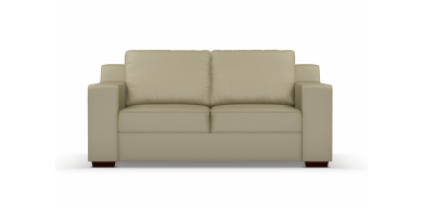 Presley 2.5 Division Leather Couch, Taupe