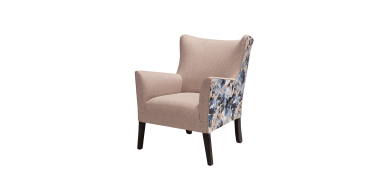 Amazon Occasional Chair, Floral Blue Beige