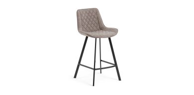Kave Home Arian Barstools in Synthetic Leather, Taupe
