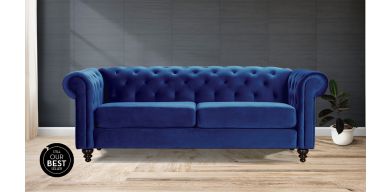 Charlietown 3 Seater Couch, Blue
