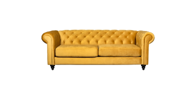 Charlietown 3 Division Couch in Fabric, Mustard