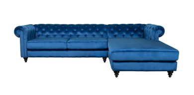Charlietown Daybed Right Hand Facing In Fabric, Blue