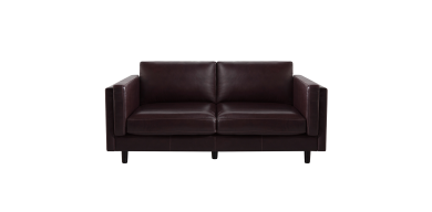 Luxor 3 divison  Leather Couch, Gaucho Brown