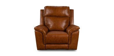 Napa Recliner Chair in Full Leather, Ginger