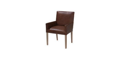 Trix Leather Dining Armchair, Brown