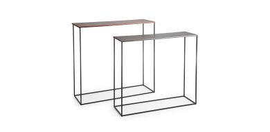 Kave Home Vilmu Set of 2 Console Tables in Zinc and Copper